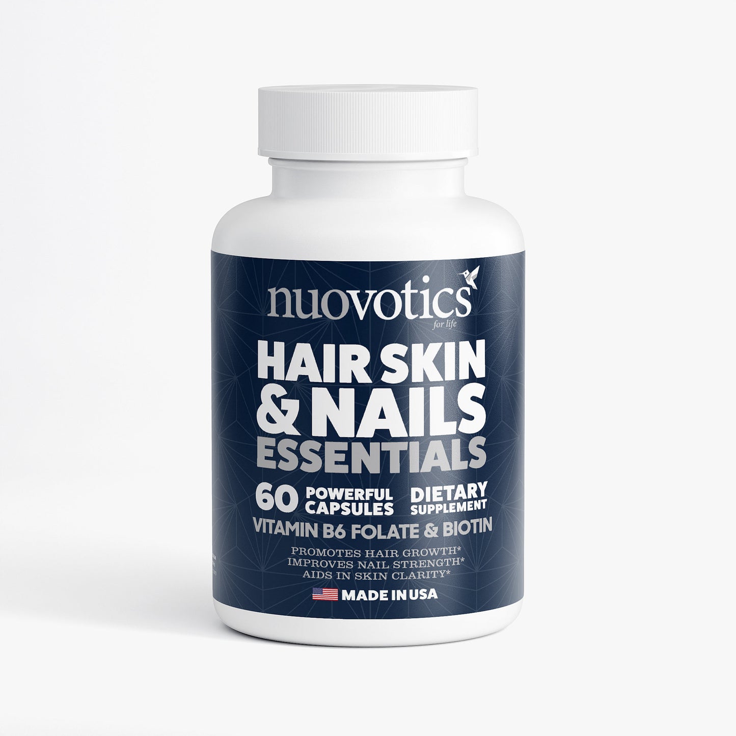 Hair, Skin & Nails Essentials – Biotin, Vitamins A-E & Herbal Blend | Nuovotics