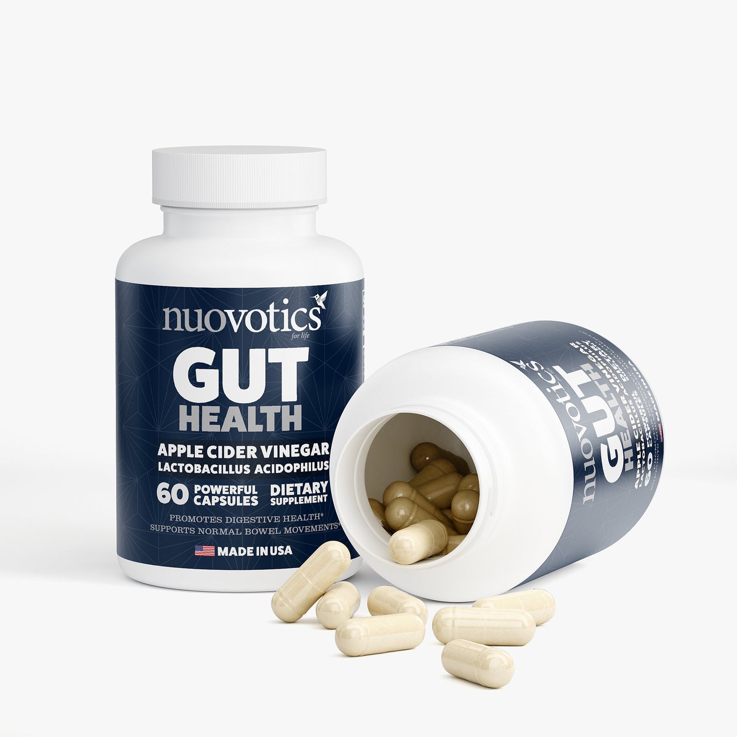 Nuovotics Gut Health Capsules - Apple Cider Vinegar + Inulin + DigeZyme®