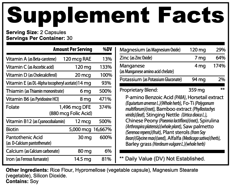 Hair, Skin & Nails Essentials – Biotin, Vitamins A-E & Herbal Blend | Nuovotics