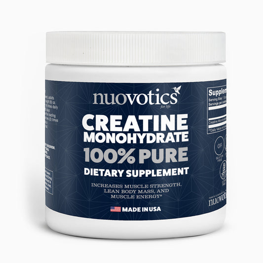 Nuovotics Creatine Monohydrate – USA-Made - Vegan, Non-GMO, 250g