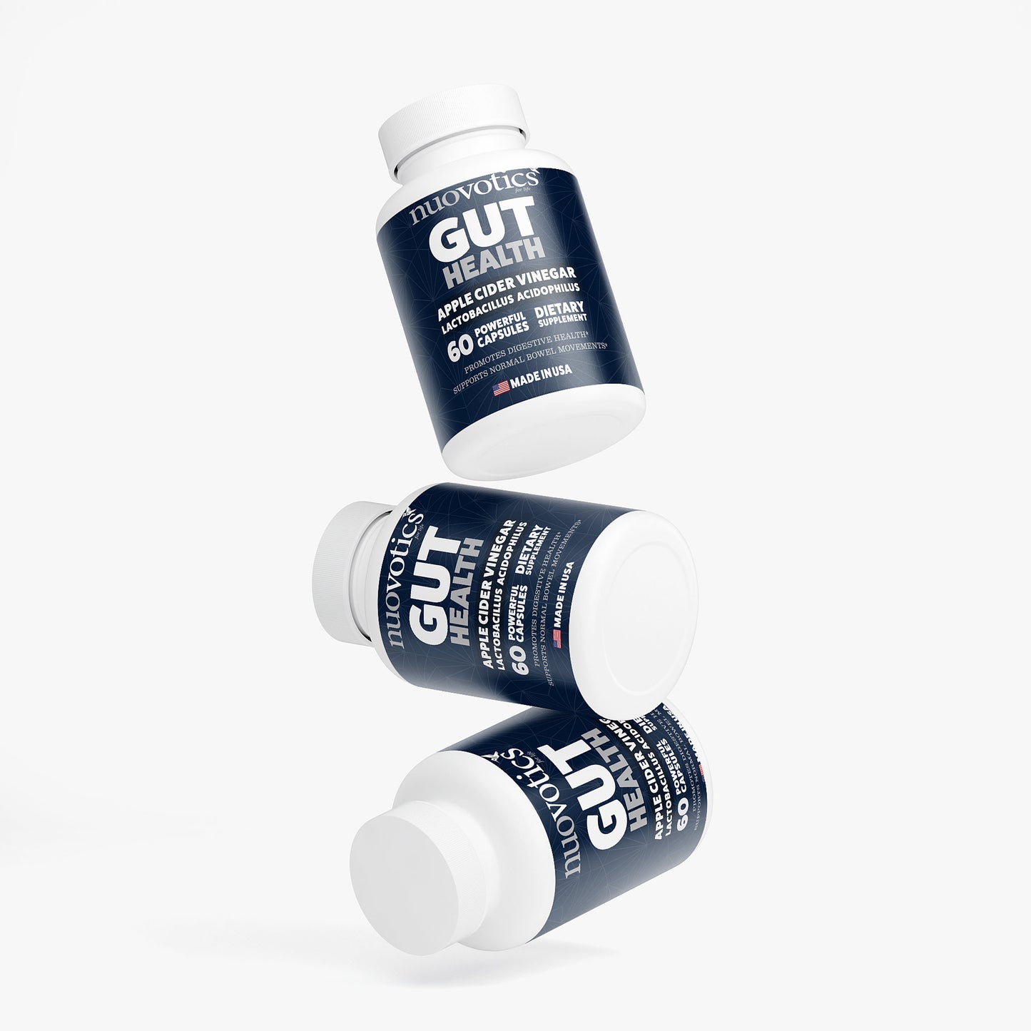 Nuovotics Gut Health Capsules - Apple Cider Vinegar + Inulin + DigeZyme®